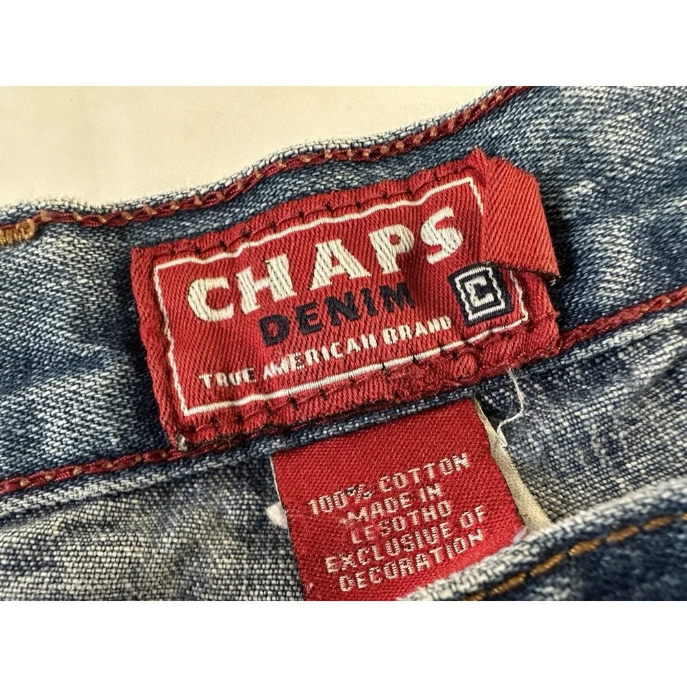 Vintage Chaps‎ Denim Shorts Mens 34 Blue Vintage Relaxed Fit Y2K Baggy Jorts